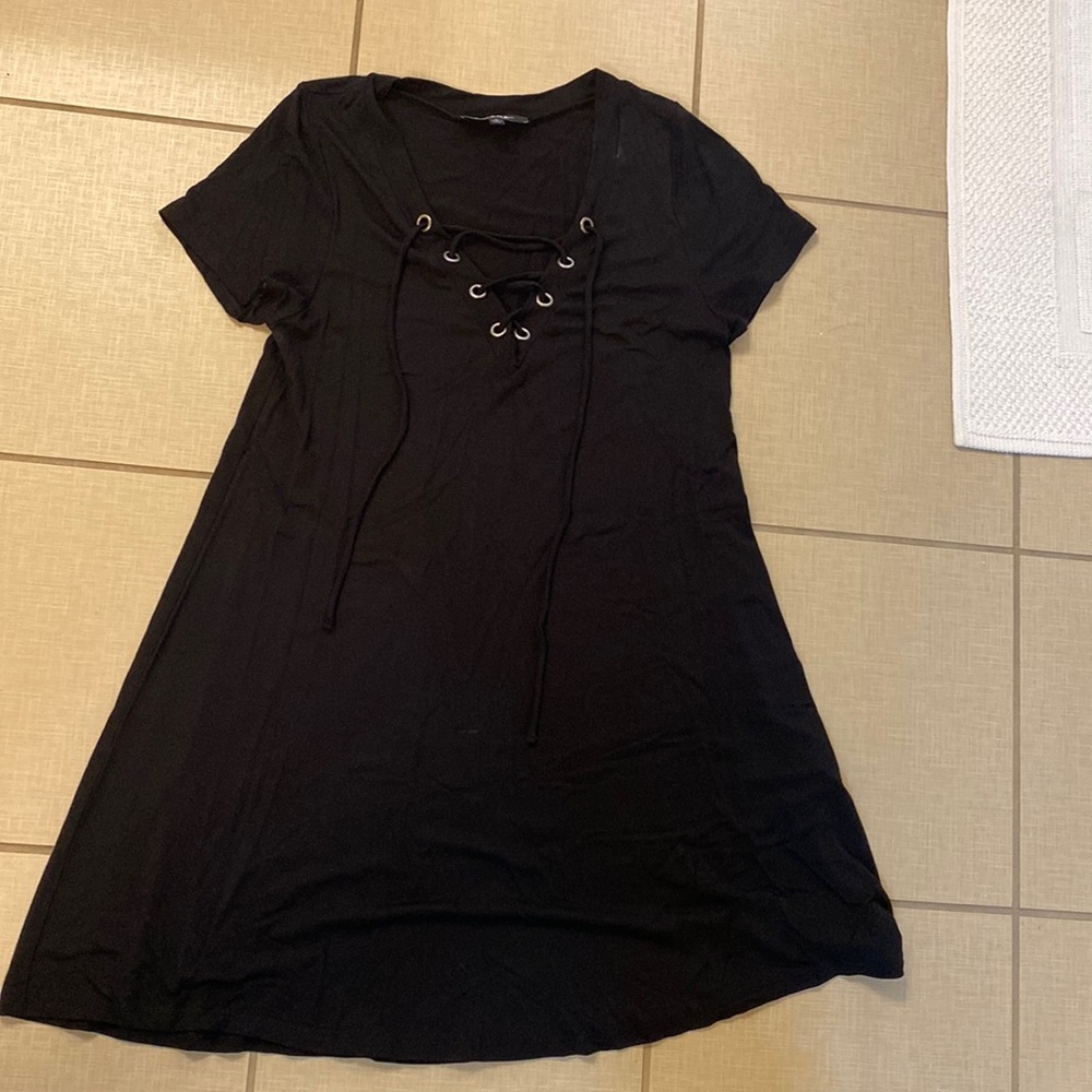 Lulus lace up cap sleeve dress